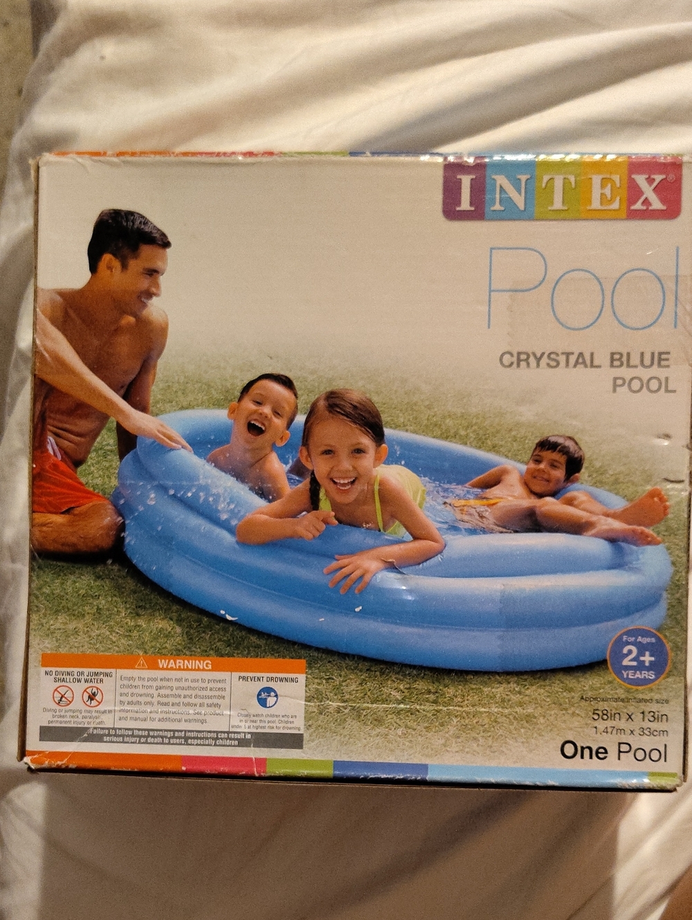 Intex Crystal Blue Kids Inflatable Pool